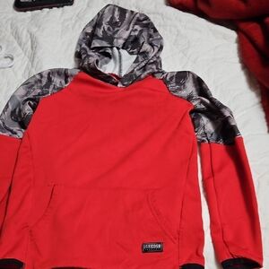 OshKosh B'gosh Red Hoodie with Gray Camo Accents